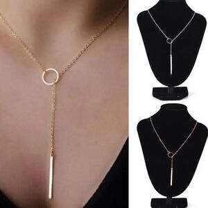 ✨🎁 New minimalist gold wrap around extra long lariat pendant Y drop necklace✨🎁